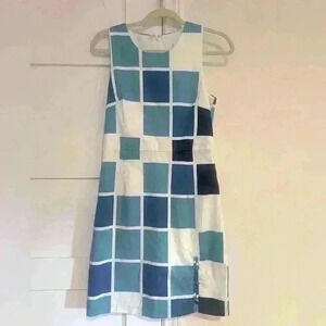 JB by Julie Brown Blue and White A Line Dress- Size 4- EUC